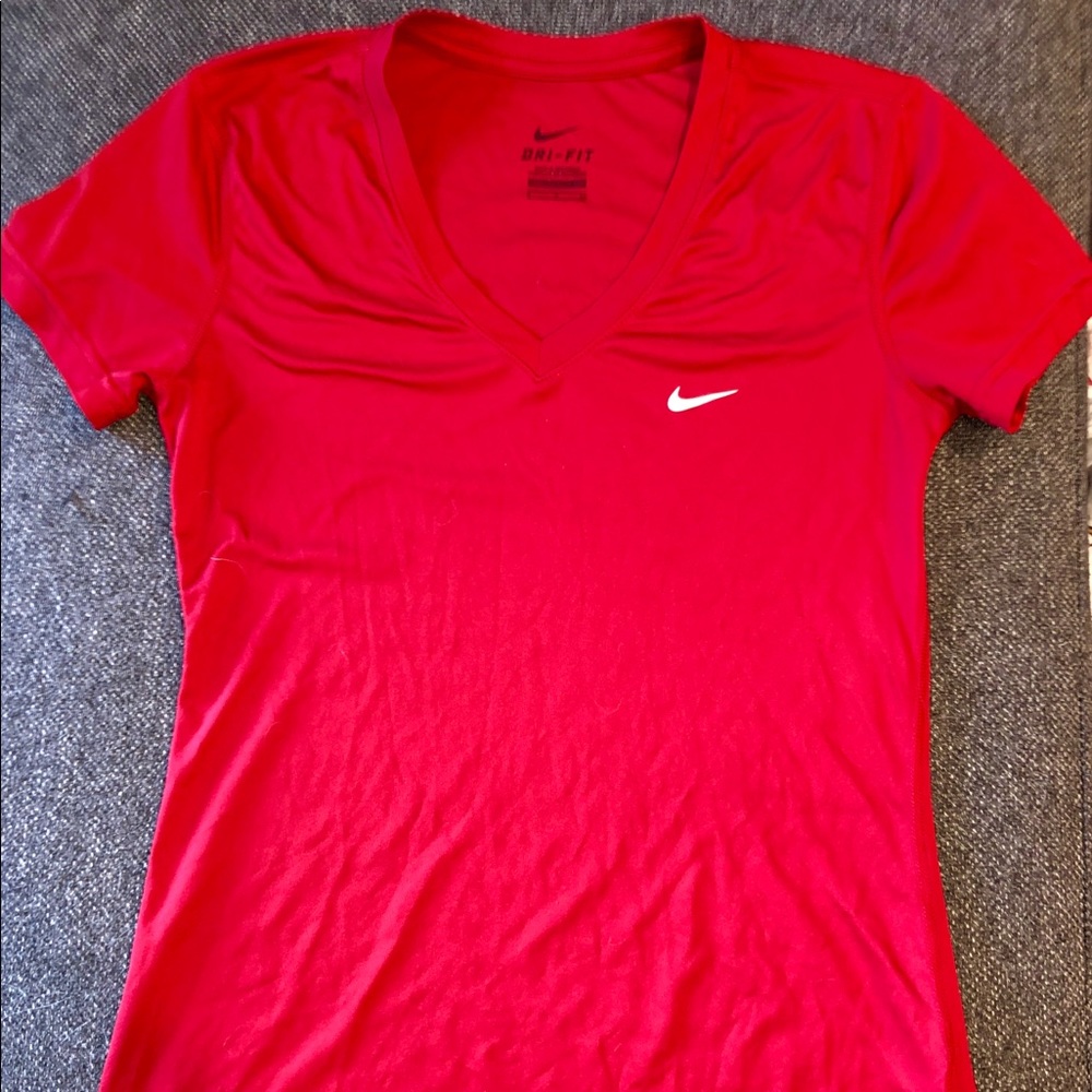 Bright Red Nike Athletic Top